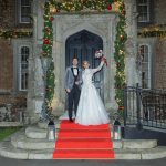 Winter Wedding at Wells - Bride and Groom Red Carpet Winter Wedding at Wells - Bride and Groom Red Carpet